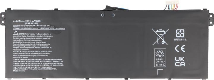 Actual product image AccuCell Battery suitable for Acer Aspire 5, Acer Swift 3, Acer TravelMate B1 B118, AP18C8K, 11.25V 4450mAh (4450 mAh)