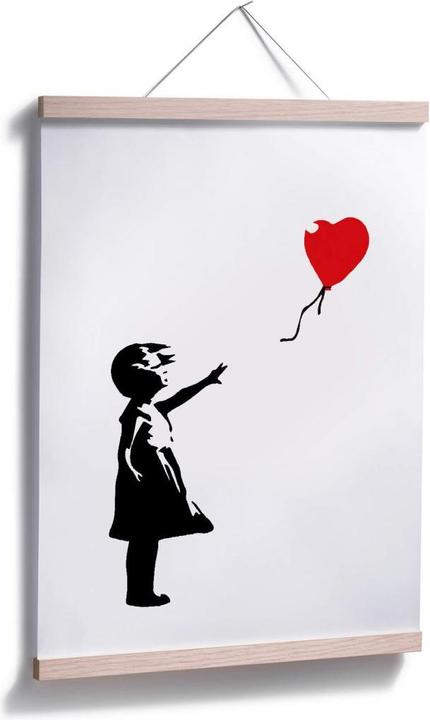 Produktbild Trenddeko Poster Banksy – Girl with the red ballon 24 x 30 cm, Papier (24 x 30 cm)