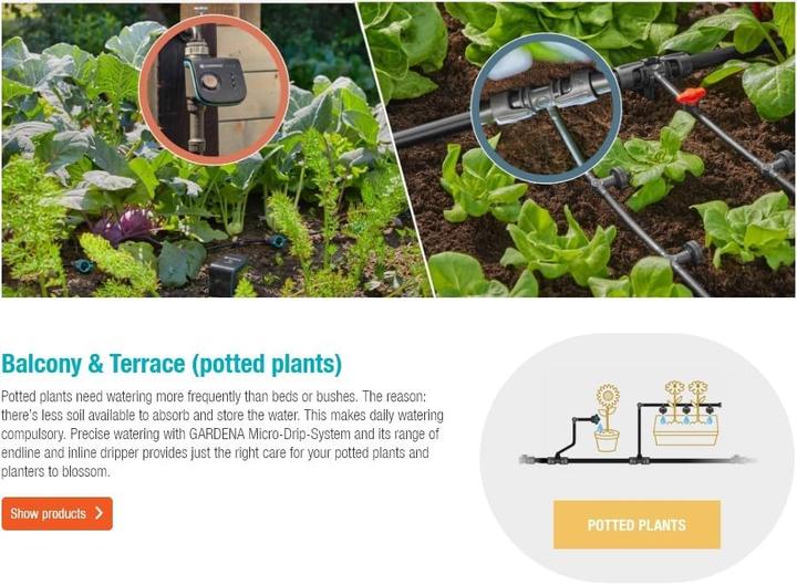 Produktbild Gardena 13002-20 Pflanztöpfe M (Bewässerungsset)