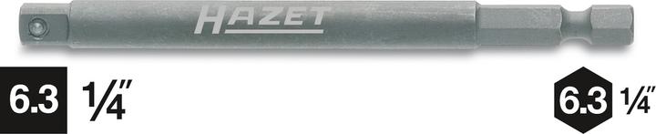 Produktbild HAZET Schlag-, Maschinenschrauber Adapter 8508S-3 ∙ Sechskant6,3 (1/4 Zoll) ∙ Vierkant 6,3 mm (1/4 …