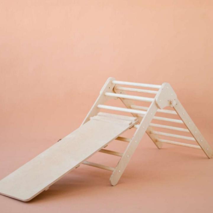 Produktbild Activity Board Kletterdreieck, Dreieck Holz Kinder, Pikler Dreieck mit Rutsche
