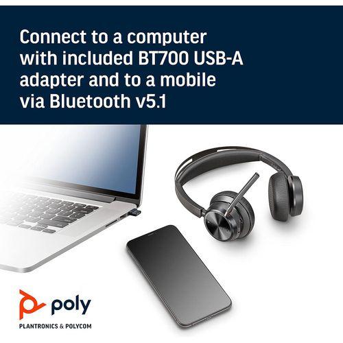 Actual product image Poly Headset Voyager Focus 2 MS (Wireless, Cable, USB-A)