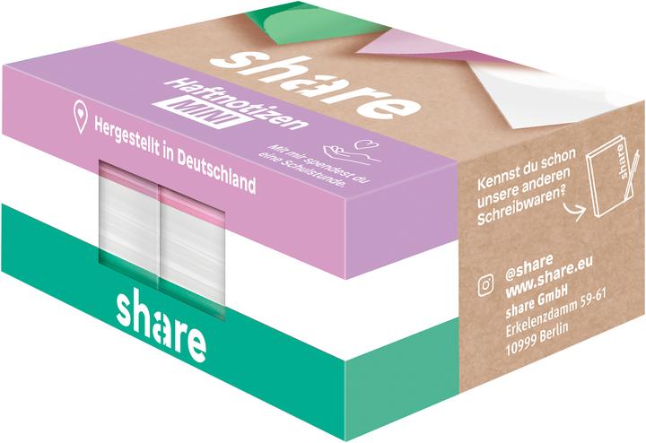 Actual product image Share Haftnotizblock Mini, 6x100 Blatt