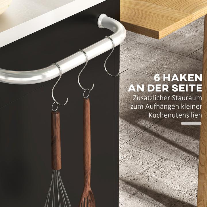 Image du produit Homcom Armoire de cuisine sur roulettes