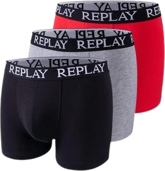 Produktbild Replay Trunk BOXER Style 01/C Basic Cuff Logo im 3er Pack (L, 3er Pack)