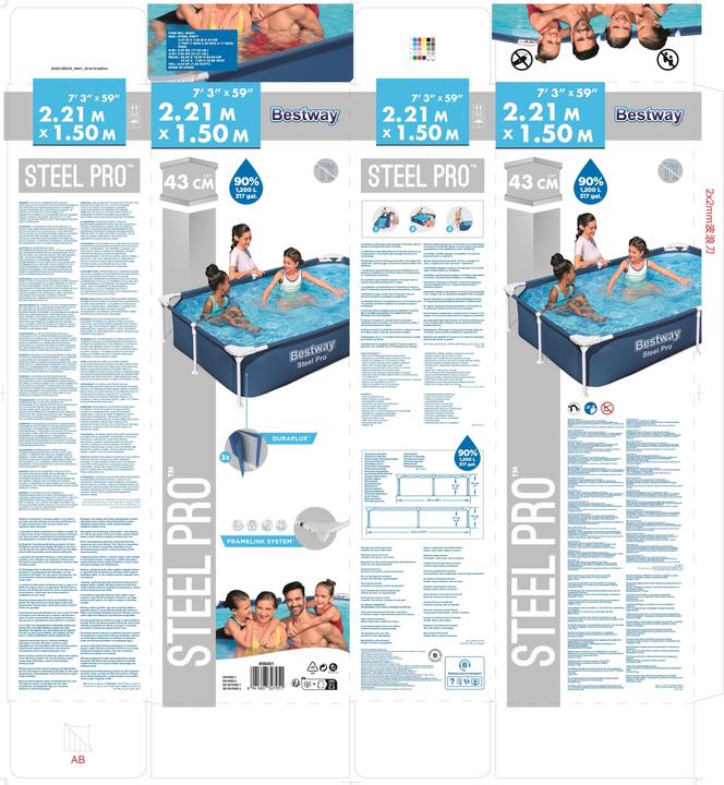 Actual product image Bestway Steel Pro Frame Pool (221 x 150 x 43 cm)