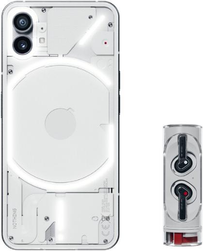 Actual product image Nothing Phone (1) with Ear (Stick) (256 GB, White, 6.55", Dual SIM, 5G)