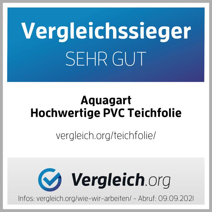 Label énergétique Aquagart Teichfolie PVC 2m x 4m 1,0mm schwarz Folie für den Gartenteich