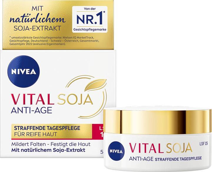 Actual product image NIVEA Vital soya (50 ml, 24h cream, SPF 15)
