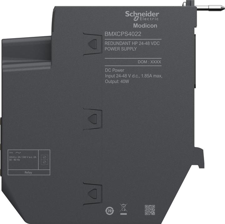 Image du produit Schneider Electric M580S ALIMENTATION 24/48VDC REDONDANTE BMXCPS4022S