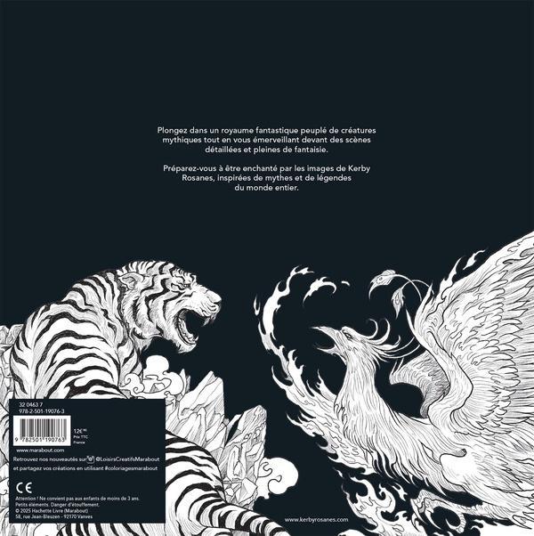 Produktbild Animaux mythiques : mon carnet à colorier fantasy (Französisch, Rosanes Kerby, 2025)