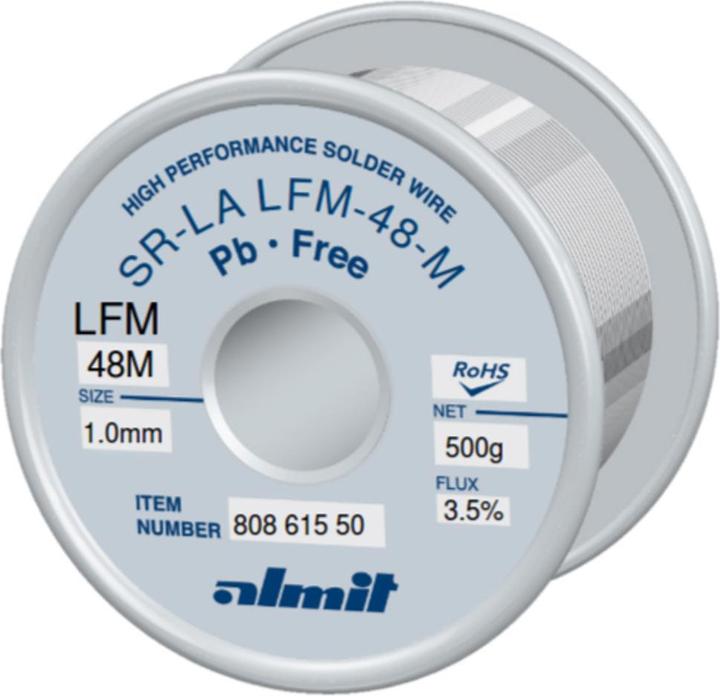 Actual product image Almit Solder wire, SR-LA SUPER LFM-48-M, 1.0 mm, 500 g