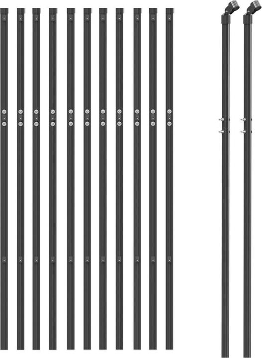 Produktbild VidaXL Maschendrahtzaun Anthrazit 1x25 m Verzinkter Stahl