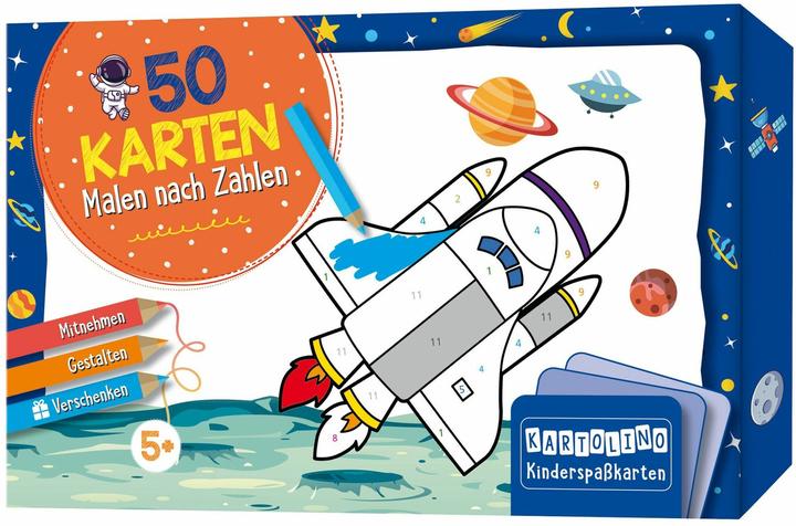 Produktbild 50 Karten Malen nach Zahlen - Weltraum