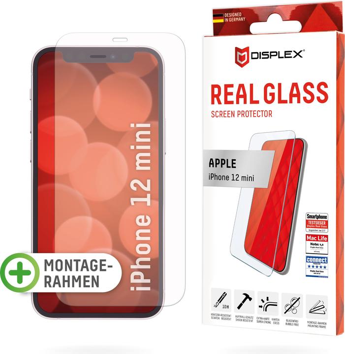 Displex Real Glass, 2D Panzerglas (1 Piece, Apple iPhone 12 mini)