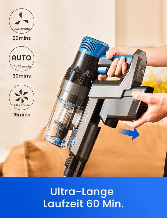 Actual product image Proscenic P11 Smart Battery 4 in 1 Vacuum Cleaner cordless in silver