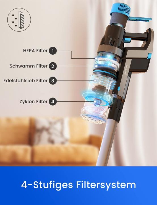 Actual product image Proscenic P11 Smart Battery 4 in 1 Vacuum Cleaner cordless in silver