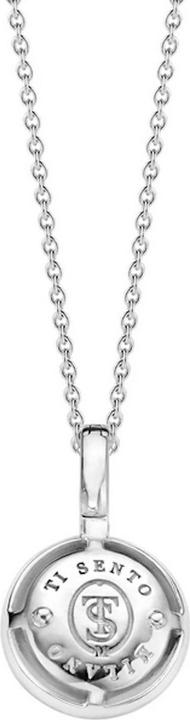 Produktbild Ti Sento Milano Kette mit Anhänger rund und Zirkonia 6720ZI (925 Sterling Silber, 45 cm)