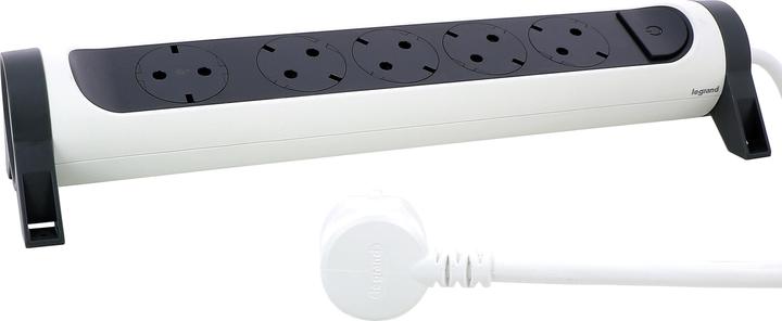 Actual product image Legrand Rotatable power strip 5x socket, 3m cable white-black 694538 (5 x, CEE7, 3 m)