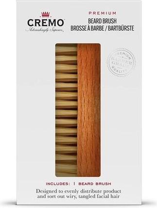 Actual product image Cremo Premium Beard Brush for Men 100% Natural Sisal Wood Handle to Shape and Style Facial Hair