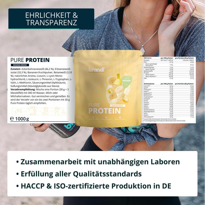 Produktbild Brandl Pure Protein Vegan (Banane, 1 Stk., 1000 g)
