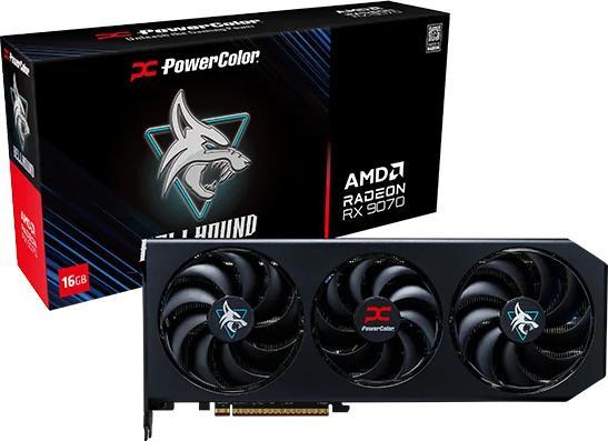 Actual product image Powercolor Radeon RX 9070 OC Hellhound (16 GB)