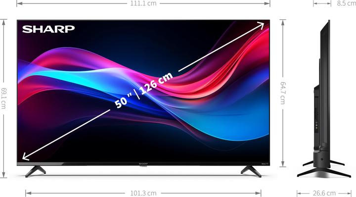 Image du produit Sharp 50GJ4225E 50" UHD Roku Smart TV noir (50", LED, 4K)
