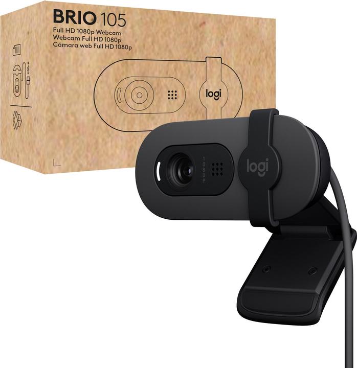Productafbeelding Logitech Brio 105 Full HD 1080p Webcam - GRAPHITE - B2B (2 Mpx)