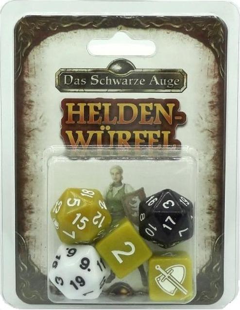 Image du produit DSA5 Einsteigerbox - Jeu de dés de guerrier, 5 pièces, jaune (édition DE)