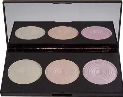 Makeup Revolution Highlighting Powder Palette (Purple, Rose, Beige, Highlighter, 15 g)