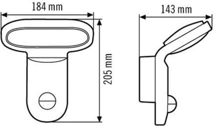 Actual product image Esylux LED spotlight AOL 200 LED 5K sw (1510 lm, IP55)
