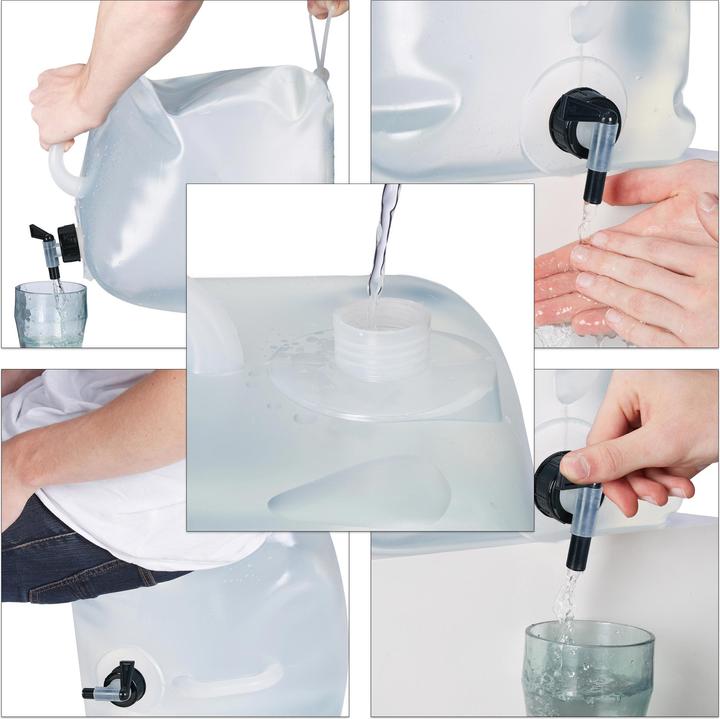 Actual product image Relaxdays 4x water canisters