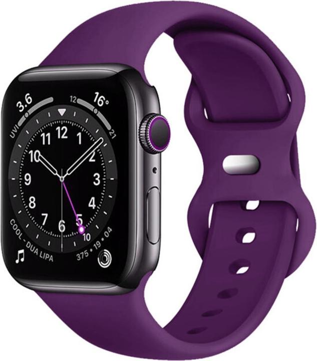 Produktbild Techsuit - Watchband (W031) - Apple Watch 1/2/3/4/5/6/7/8/9/10/SE/SE 2 (38/40/41/42mm) - Dark Purple (Silikon)
