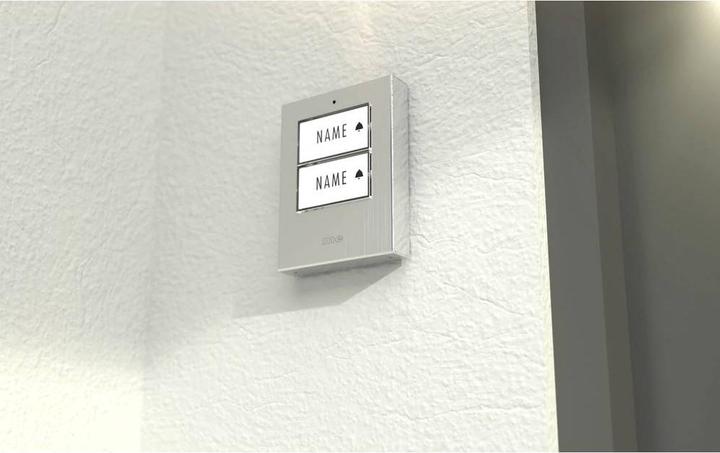 Immagine prodotto M-E Campanello a spinta in acciaio inox con illuminazione automatica per casa bifamiliare