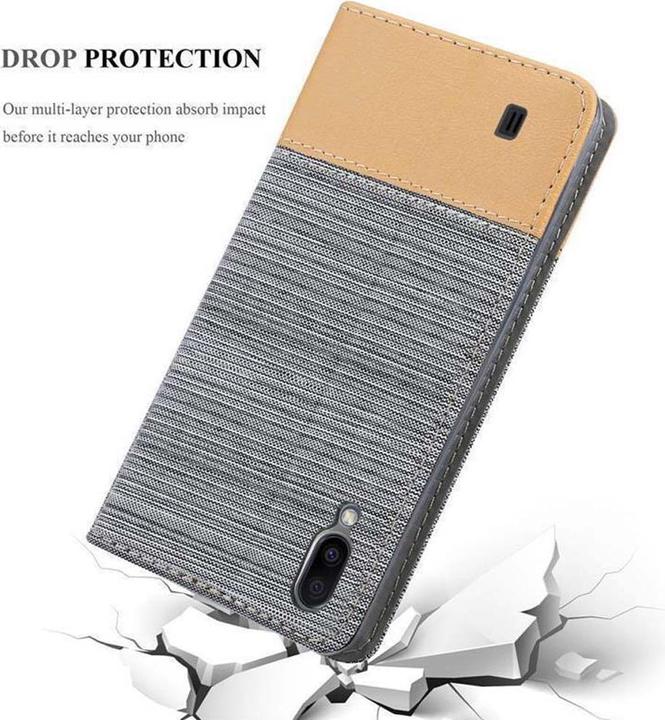 Produktbild Cadorabo Book Jeans Optik Cover (Samsung Galaxy A10, HTC One M10)