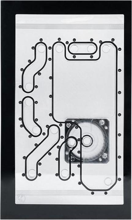 Stealkey Customs Lian Li O11D Mini Front MK2 D5 Distroplate - Acrylique - Noir
