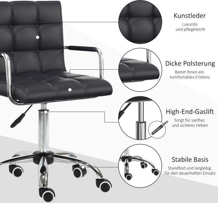 Produktbild Homcom Bürostuhl mit Rollen