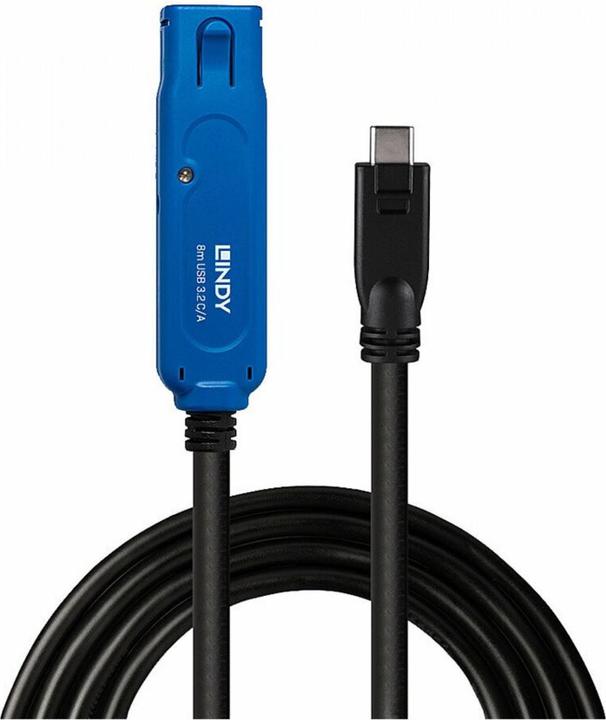 Actual product image Lindy 8m USB 3.2 Gen 1 C/A Active Extension Pro Up to 40m extension for a USB type A device on a (8 m, USB 3.2 Gen 1)