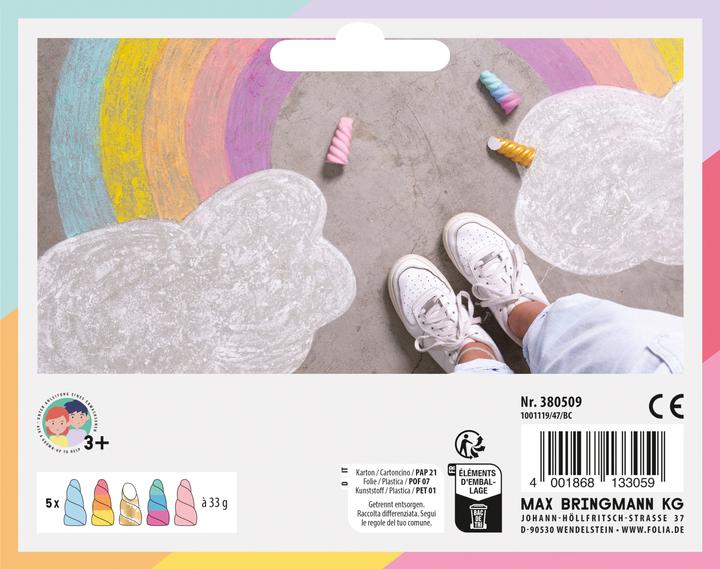 Produktbild Folia Einhorn (Mehrfarbig, 5 x)