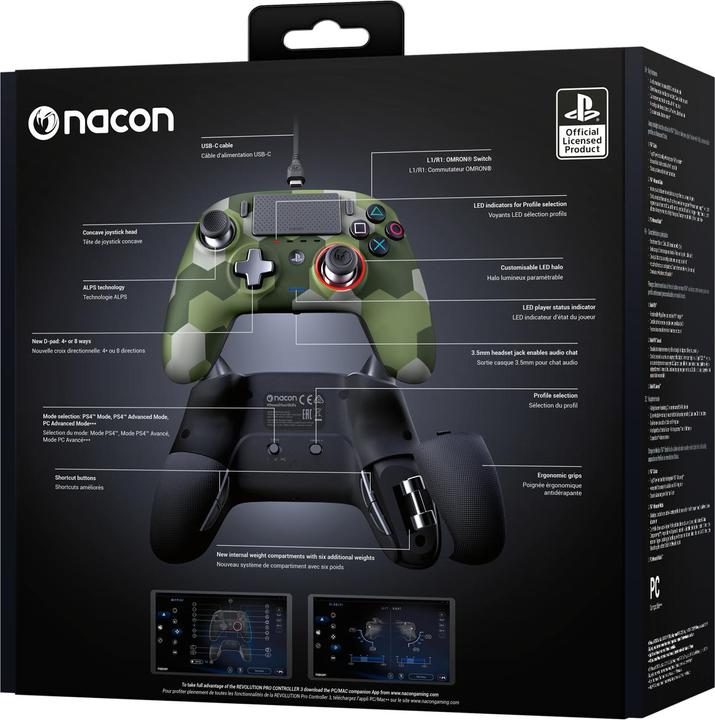 Produktbild Bigben Joypad Nacon Revolution Pro Controller V3 Camo Green (PC, PS4)