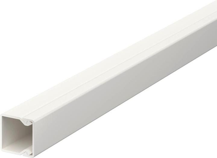 OBO Bettermann Wall and ceiling trunking with top section, 15 x 15 mm, length 2 m, pure white (Duct, 200 cm)