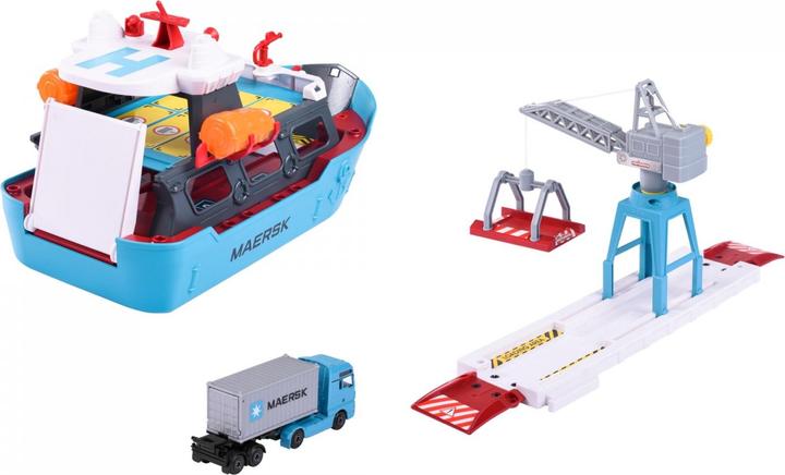 Productafbeelding Majorette Creatix Logistiek Vrachtschip+1 voertuig