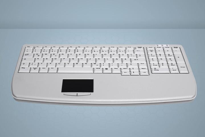 Produktbild Active Key Industry 4.0 Notebook Style Ultraflat Touchpad Keyboard with NumPad USB Light Grey (DE, Kabelgebunden)