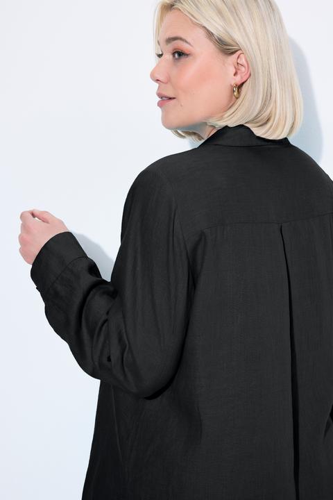 Produktbild Ulla Popken Bluse, Leinen, offener Kragen, Langarm (42, 44)