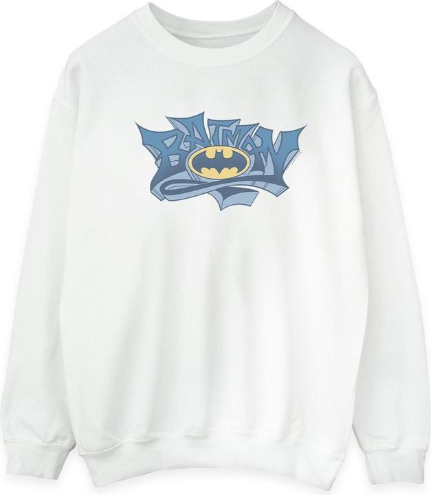 Batman Graffiti Logo Baumwolle Sweatshirt