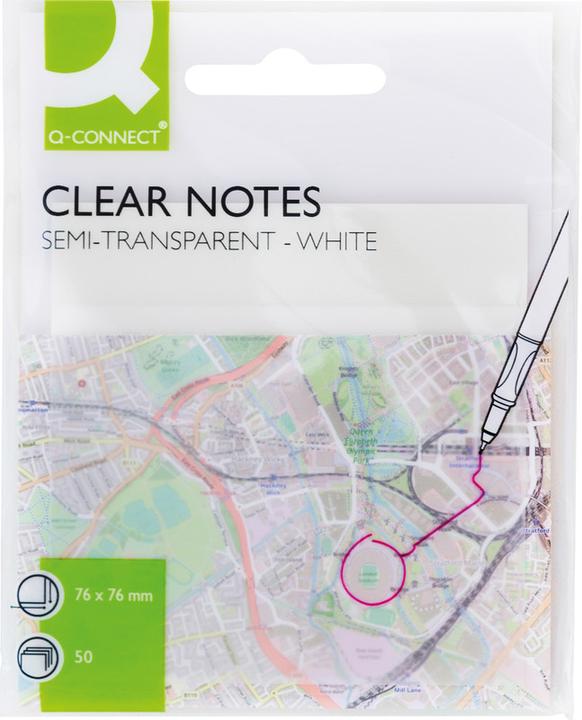 Actual product image Q-Connect Sticky notes Quick Notes clear (76 x 76 mm)