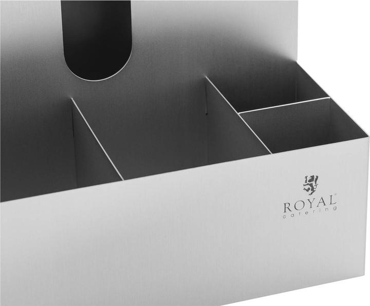 Actual product image Royal Catering Ständer für Becher und Deckel Halterung Spendersystem 9 Fächer Edelstahl