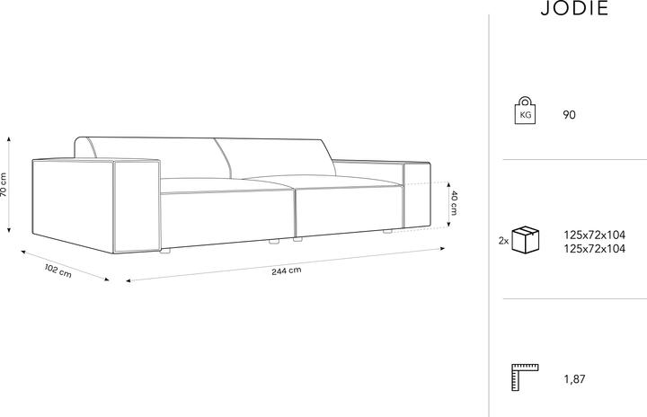 Actual product image Micadoni Jodie (3-seater, 4-seater, 2 person sofa)