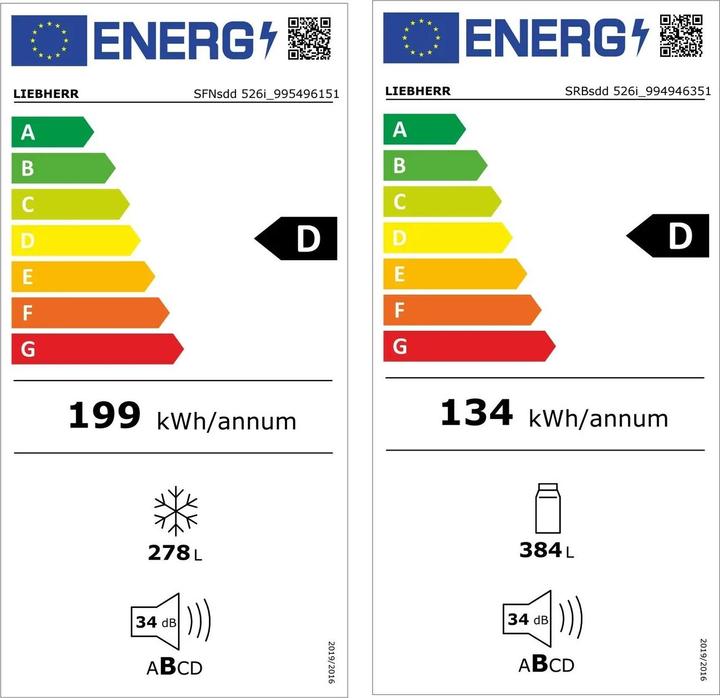 Energy Label Liebherr XRFsd 5265 Prime (407 l)