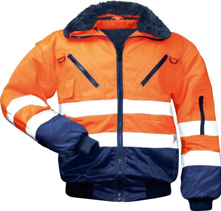 Immagine prodotto Norway Giacca da pilota ad alta visibilità 4-in-1 arancione/navy, taglia S (S)